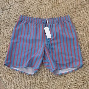 Stylish Striped Swim Board Shorts for Men